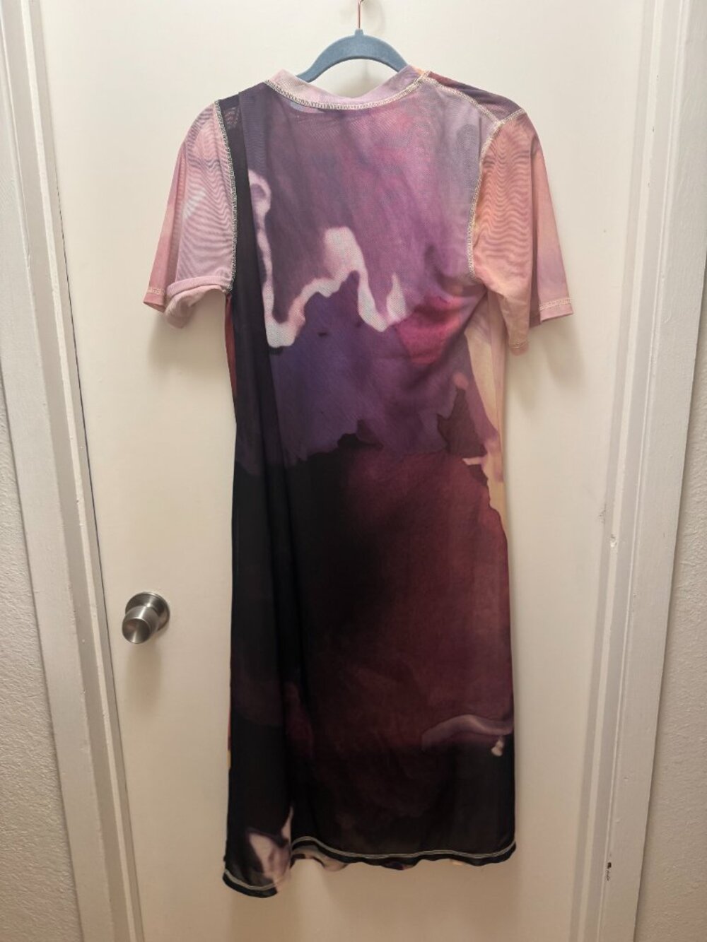 No. 6 Designer Printed Abstract Ella Midi Dress Sz L - Picture 10 of 15